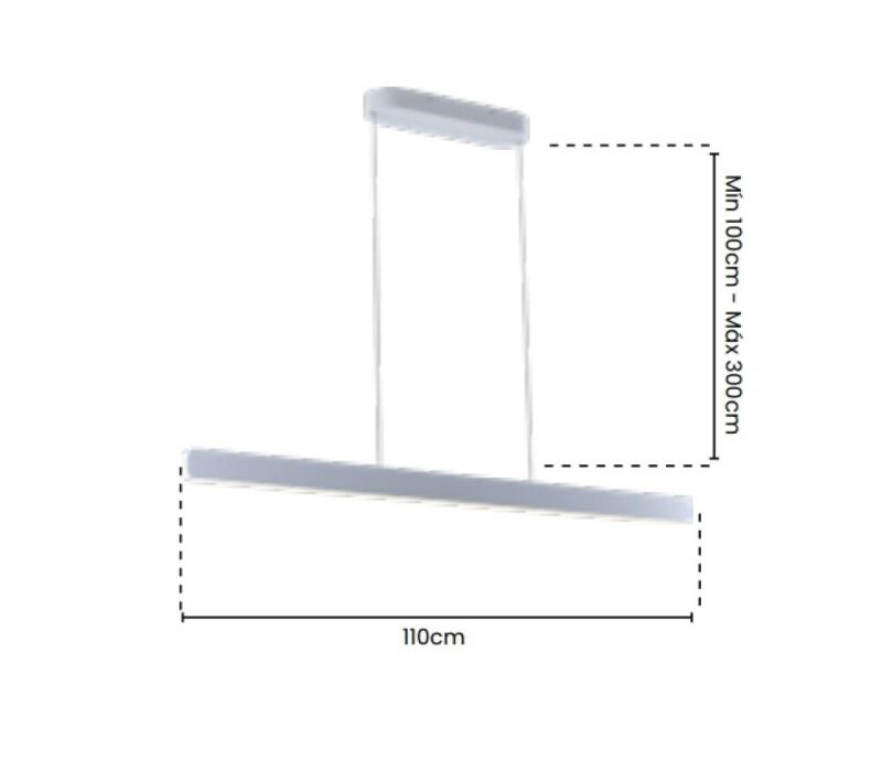 Pendente Skylight Orfeu Branco 40 Watts 3000K Bivolt 1100mm SKY-4105BR