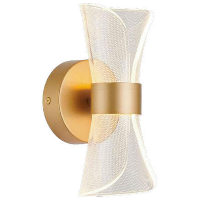 Arandela Skylight Roll Dourado e Acrílico Translúcido 5 Watts 3000K Bivolt 230mm SKY-4102AR