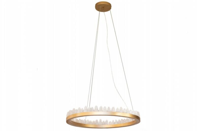 Pendente Skylight Cave Dourado e Pedra Selenita 36 Watts 3000K Bivolt 600X110mm SKY-3095SL-DO