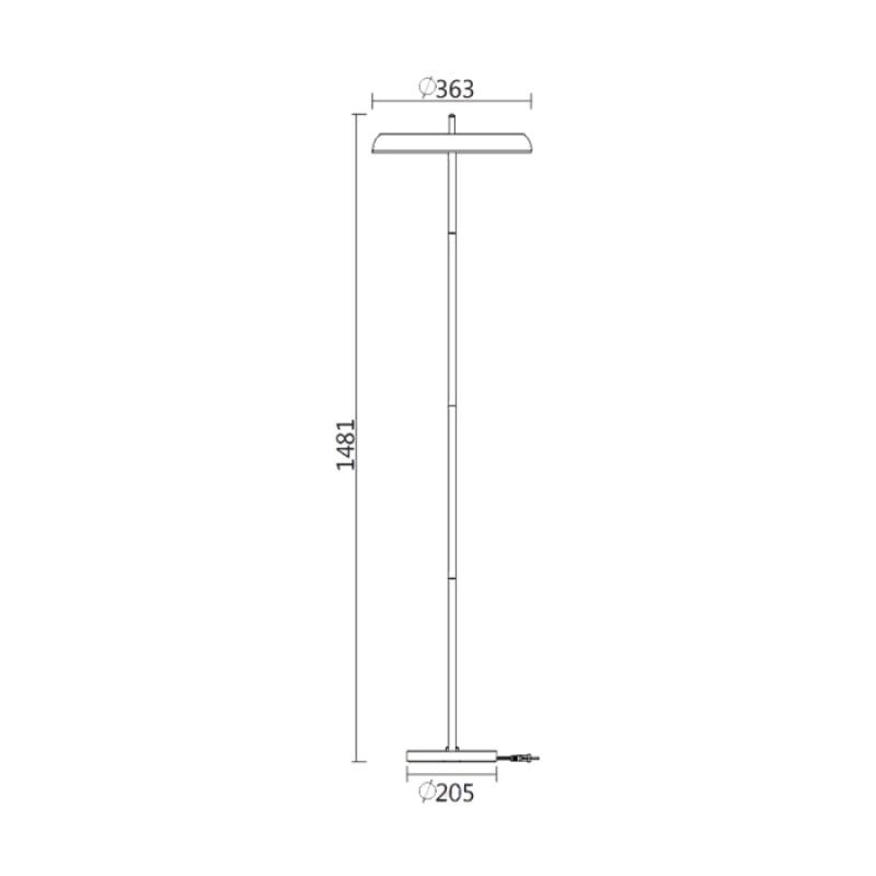 Coluna Spotline Dalu 27 watts 3000K Bivolt 363x363x1481,7 mm 1145/1