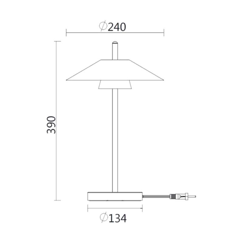 Luminária de Mesa Led Llio Spotline 4 Watts 3000k Bivolt 290x290x390,5mm 1138/1