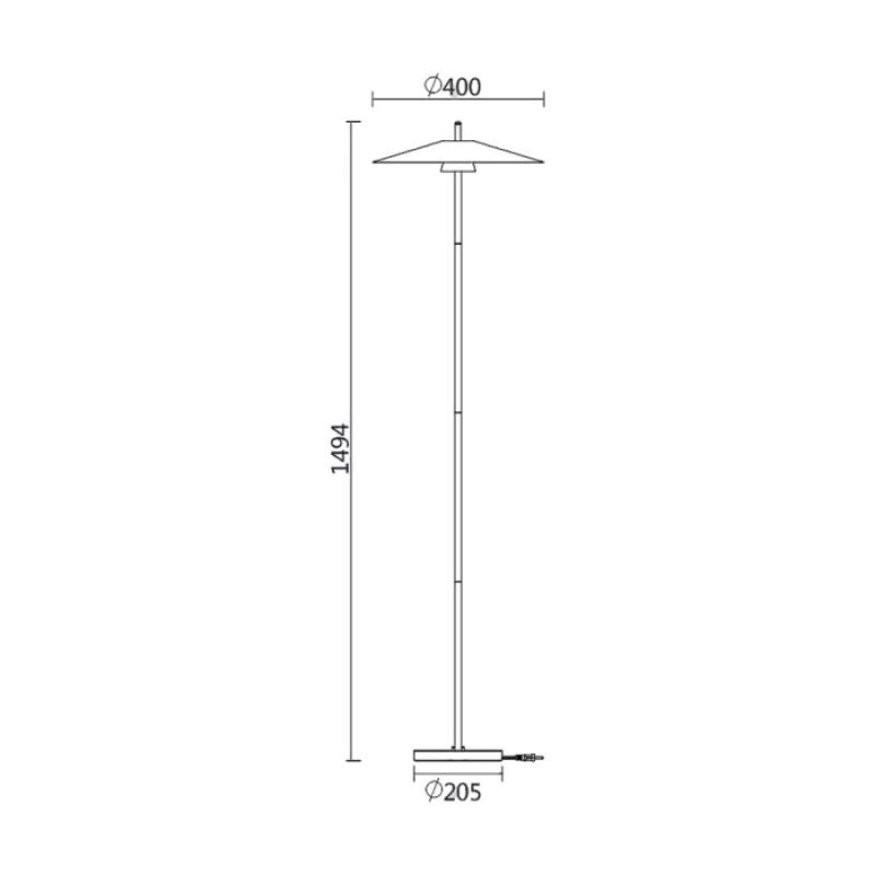 Coluna Spotline Llio 12 watts 3000K Bivolt 400x400x1494,5mm 1170/1