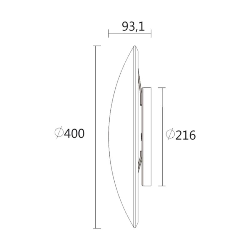 Arandela Spotline Lua 5 watts 3000K Bivolt 400x400x93,1mm 1162/40