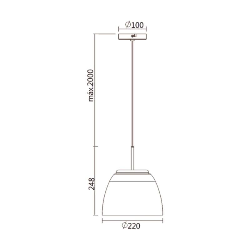 Pendente Spotline Hope 12 Watts 3000k Bivolt 220x220x248,7mm 1211/22
