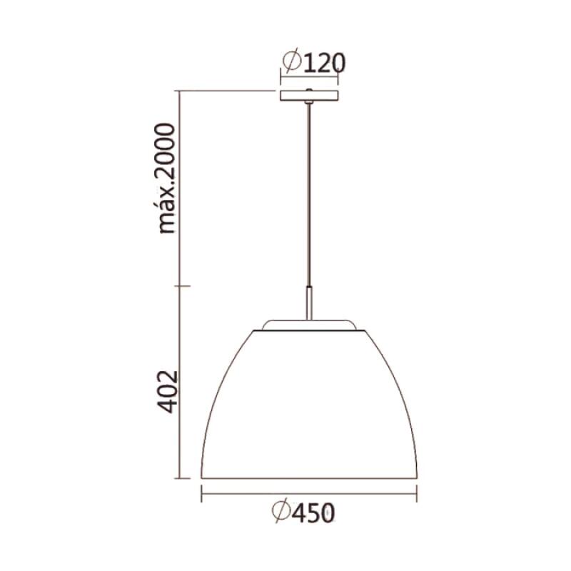 Pendente Spotline Hope 32 Watts 3000k Bivolt 450x450x402,1mm 1211/45