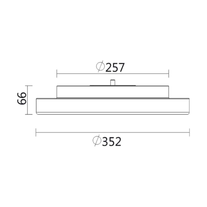 Plafon Spotline Clean Redondo 28 watts Ø352x352x66mm 1177/1