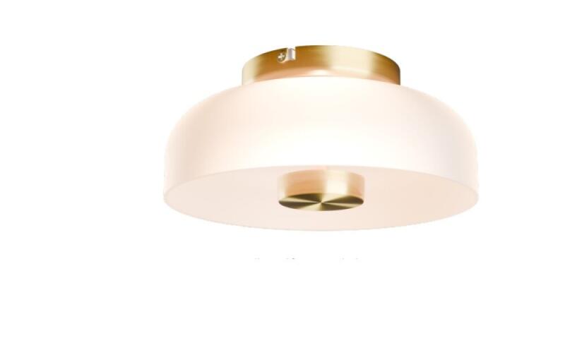 Plafon Spotline Dalli Champagne e Vidro Leitoso 5 Watts 3000K  228x228x95,8mm 1183/1