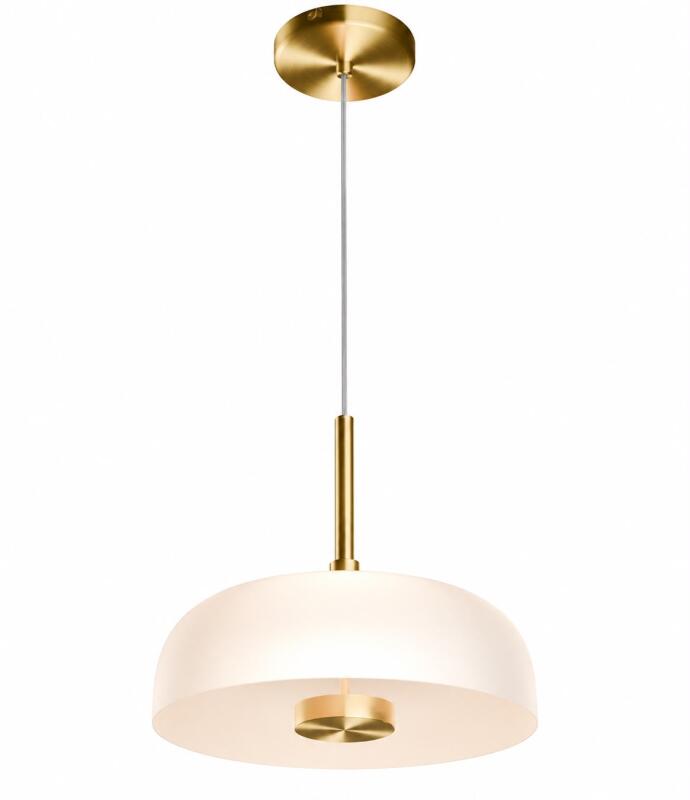 Pendente Spotline Dalli Champagne e Vidro Leitoso 5 Watts 3000k Bivolt 228x228x95,8mm 1182/1