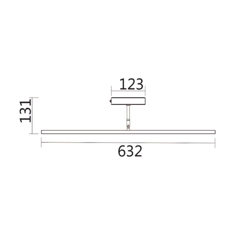 Arandela Spotline Joy Linear Com Interruptor 4 Watts 3000K Bivolt 131,2x632x24,7mm 1212/63