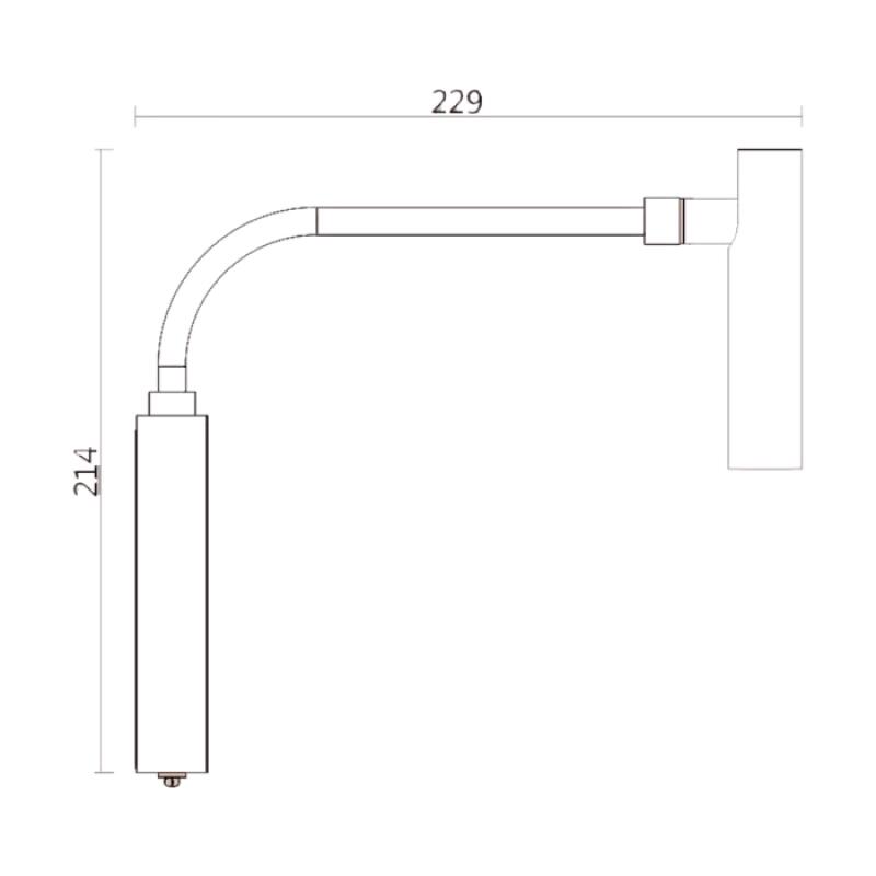Arandela Spotline Ark Com Interruptor 2 Watts 3000K Bivolt 229x33x214,8mm 1156/1