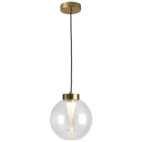 Pendente Skylight Lolly Dourado e Vidro Transparente 3 Watts 3000K Bivolt 200mm SKY-4132TP