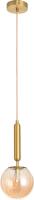 Pendente Skylight Basic Dourado e Vidro Âmbar 1L G9 Bivolt 150x330mm SKY-3123DOAB