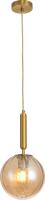 Pendente Skylight Basic Dourado e Vidro Âmbar 1L G9 Bivolt 200X388mm SKY-3123G-DOAB