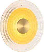 Arandela Skylight Eye Dourado e Vidro Transparente 6 watts 3000K 200 mm Bivolt SKY-4126P-ARDO