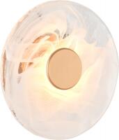 Arandela Skylight Earth Dourado e Vidro Smoke 6 watts 3000K 200mm Bivolt SKY-4127P-ARDO