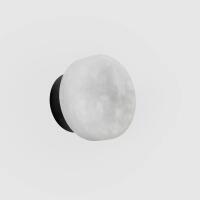 Arandela Bella Iluminação Bast Pedra Natural e Preto 1xG9 Ø140x90mm BAS1AR01NA10
