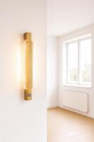 Arandela Skylight Mirror Dourado 7 watts 3000K Bivolt Botão Touch e Dimerizável 80x400mm  SKY-4118DO