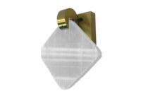 Arandela Skylight Sand Quadrada Metal Dourado e Pedra Natural 3 watts 3000K Bivolt 150x170mm  SKY-3009QD-SL