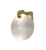 Arandela Skylight Sand Redonda Metal Dourado e Pedra Natural 3 watts 3000K Bivolt 150x170mm SKY-3009RD-SL