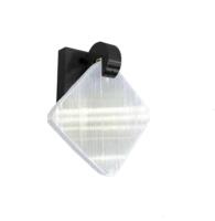 Arandela Skylight Sand Quadrada Metal Preto e Pedra Natural 3 watts 3000K Bivolt 150x170mm  SKY-3009QP-SL