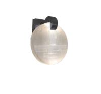 Arandela Skylight Sand Redonda Metal Preto e Pedra Natural 3 watts 3000K Bivolt 150x170mm SKY-3009RP-SL