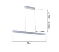 Pendente Skylight Orfeu Branco 40 Watts 3000K Bivolt 1100mm SKY-4105BR