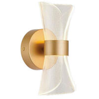 Arandela Skylight Roll Dourado e Acrílico Translúcido 5 Watts 3000K Bivolt 230mm SKY-4102AR