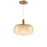 Pendente Skylight Dart Dourado e Vidro Âmbar 3 Watts 3000k Bivolt 300x210mm SKY-4142