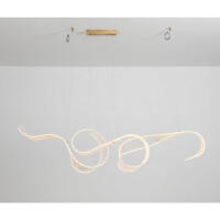 Pendente Skylight Messy Dourado e Acrílico Translúcido 100 Watts 3000k Bivolt 1500mm SKY-4133