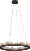 Pendente Skylight Cave Preto e Pedra Quartzo 36 Watts 3000K Bivolt 600X110mm SKY-3095QZ-PT
