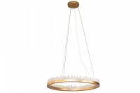 Pendente Skylight Cave Dourado e Pedra Selenita 36 Watts 3000K Bivolt 600X110mm SKY-3095SL-DO