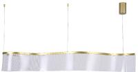 Pendente Skylight Sinuous Dourado e Acrílico Translúcido 24 watts 3000K Bivolt 1000x220mm SKY-4028S