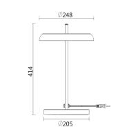 Luminaria de Mesa Spotline Dalu 19 watts 3000K 248x248x414,5mm 1144/1