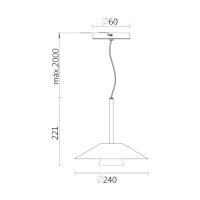 Pendente Spotline Led Llio 12 Watts 3000k Bivolt 240x240x221,2mm 1139/24