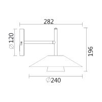 Arandela Spotline Llio 12 watts 3000K Bivolt 282x240x196,5 mm 1140/1