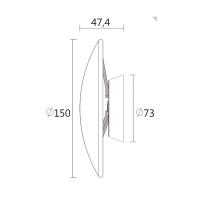 Arandela Spotline Lua 5 watts 3000K Bivolt 150x150x47,4 mm 1162/15