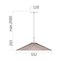 Pendente Spotline Tokio 12 Watts 3000k Bivolt Alumínio e Tecido 552x552x203,7mm 1225/30