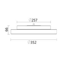 Plafon Spotline Clean Redondo 28 watts Ø352x352x66mm 1177/1