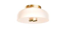 Plafon Spotline Dalli Champagne e Vidro Leitoso 5 Watts 3000K  228x228x95,8mm 1183/1
