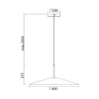 Pendente Spotline Claire 12 Watts 3000k Bivolt Alumínio 400x400x155,3mm 1218/40