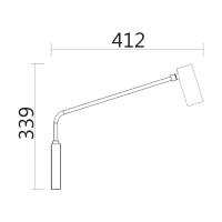Arandela Spotline Alt Com Interruptor 1LMR11 Bivolt 412x44,5x339mm 1167/1